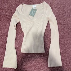 Fitted Rib Knit Sweater